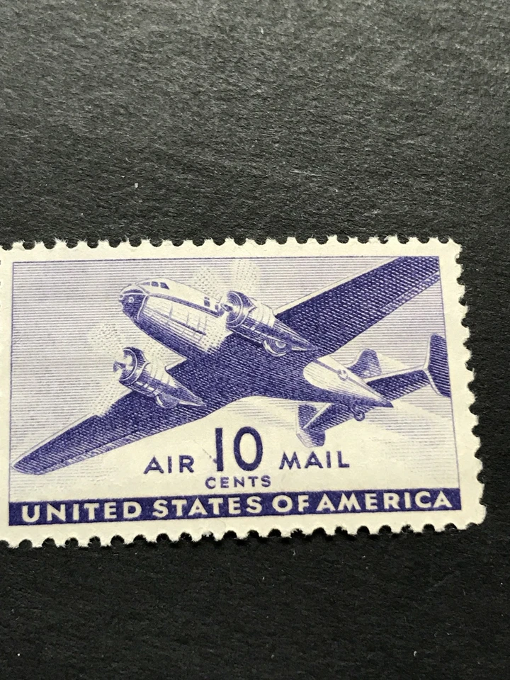 SCOTT # C 27 Airmail U.S. Twin Motored Transport Plane MNH Single Stamp - Image 1 of 1