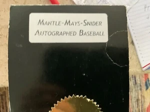 Mantle-Mays-Snider Autogramm Baseball von HSN Hologramm #4480 - Bild 1 von 6