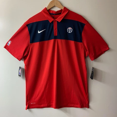 Nike Men's Washington Wizards Statement Coaches Polo Shirt - Red - (941712-657) Cover