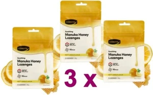 3 x Comvita Manuka Honey & Propolis 12 Lozenges Zesty Lemon (total 36) - Picture 1 of 3
