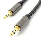 AUX Audio Cable 0.5m Braided Lead 3.5mm Metal Jack to Jack Stereo for Car iPhone