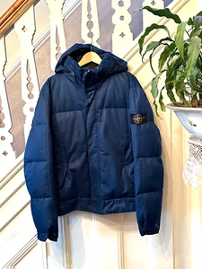 STONE ISLAND Mens Jacket XXL Coat Zipper Hooded Polyester Waterproof Vintage - Picture 1 of 10