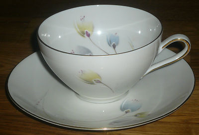 Assiette à Gâteau Et Sous-tasse Eschenbach Cornelia - Bord Doré 5mm | Porcelaine Vintage | Occasion Bon état