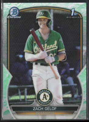 2023 Bowman Zack Gelof BCP-1 1st Lunar Glow Refractor | Oakland Athletics - Image 1 of 2