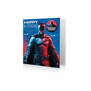 Birthday Card Batman Birthday Card Includes Envelope and Badge 7 X 6 Inches - Picture 1 of 5