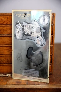 Vintage Case Tractor Farm Sign Rochester Implement co antique advertising mirror - Picture 1 of 6