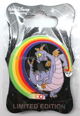 NEW Disney WDI Epcot Center 35th Anniversary Figment Painting Rainbow Pin LE 250 - Image 1 of 3