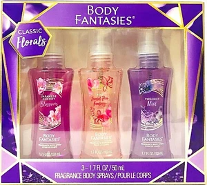 Body Fantasies Classic Florals Cherry Blossom Sweet Pea Twilight Body Sprays - Picture 1 of 1