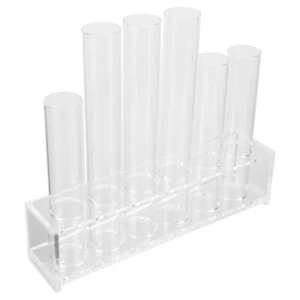 1 Set Hydroponics Vase Desk Plant Terrarium Test Tube Transparent Glass Test - Picture 1 of 12