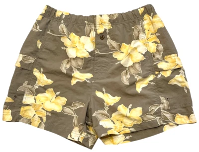 Baúl de baño Tommy Bahama para hombre gris medio malla floral forrado interior cordón playa Foto 1 de 4