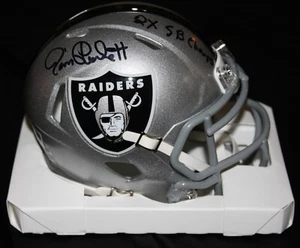 Jim Plunkett signed Speed Mini Helmet, Oakland Raiders, Beckett BAS 2W799355 - Picture 1 of 2