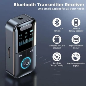 4in1 Bluetooth Audio Adapter MMC Mp3 Player for Speaker Headset TV Car Stereo US - Picture 1 of 14