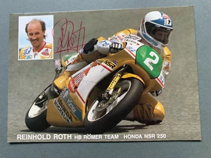 REINHOLD ROTH (†2021) 2x Vize-Motorrad-Weltmeister signed Autogrammkarte 10x15 - Picture 1 of 2