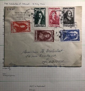 1944 France First Day Cover FDC To Roanne Celebrities Of 17th Century - Picture 1 of 3
