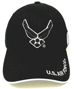 U.S. Air Force Kappe Mütze USA Militär USAF OSFM verstellbar schwarz Neu mit Etikett - Bild 1 von 3