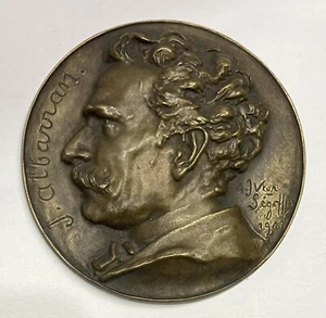 DI V. SEGOFFIN FRANCIA 1907 MEDICINA DR. ALBARRAN Y DOMINGUEZ CUSTODIA RARA 130 GRAMMI - Foto 1 di 17