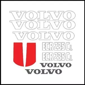Volvo ECR235cl Decals Sticker Kit for Excavator - Picture 1 of 1
