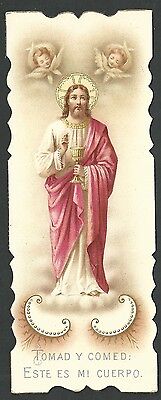Estampa Antigua De Jesus Andachtsbild Santino Holy Card Santini • 4€