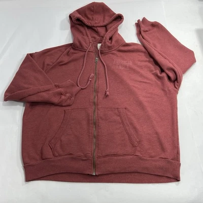 Sudadera con Capucha American Eagle Para Mujer Mediana M Cremallera Marrón Cómoda De Gran Tamaño Foto 1 de 4