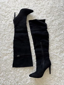 Chinese Laundry Women's Over The Knee Boot Black Suede US 8.5 - Worn Once - Picture 1 of 11