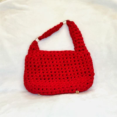 By Lucy - handmade handbag for women, red, medium size, with strap, cloth made - Image 1 of 2