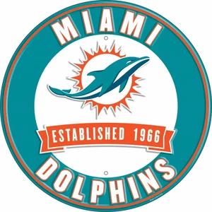 Miami Dolphins 12” Established Date Embossed Metal Sign - Picture 1 of 1