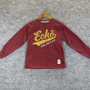Ecko Unltd Shirt Boys Small Red Long Sleeve Pullover Casual Yellow Logo - Picture 1 of 11