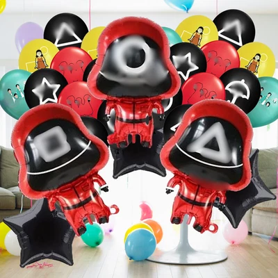 JEWELESPARTYZ SQUID GAMES TABLEWARE PARTY SUPPLIES BIRTHDAY DECORATION BALLOON banner theme