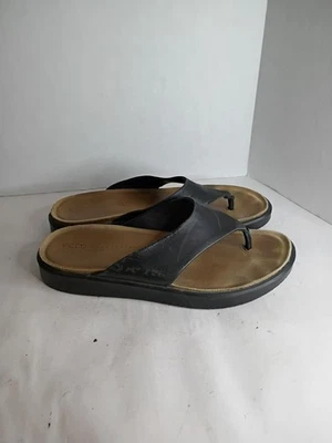 Sandalias chanclas Ecco Corksphere de cuero negro para mujer - talla 40 Foto 1 de 4