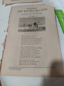 Harper's new monthly magazine poem page - Picture 1 of 1