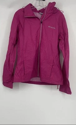 Columbia Womens Pink Regular Fit Long Sleeve Full-Zip Windbreaker Jacket Size L - Image 1 of 4