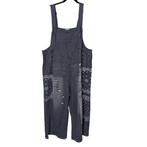 Mono Vaquero Caballete Talla L Retazos Envejecido Estampado Bandana Boho Festival Indie - Imagen 1 de 11