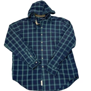 De Colección Polo Country Ralph Lauren Tartán Cuadros Camisa Con Capucha Para Hombres XL 90’s Botón - Imagen 1 de 9