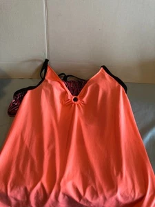 Costume da bagno Zero Xposur XXL corallo/rosa Tankini top da bagno - reggiseno 36" - Foto 1 di 4