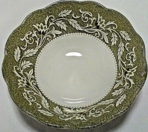 J & G Meakin England Sterling RENAISSANCE Salad/Soup Bowls White/Green Borders - Picture 1 of 6