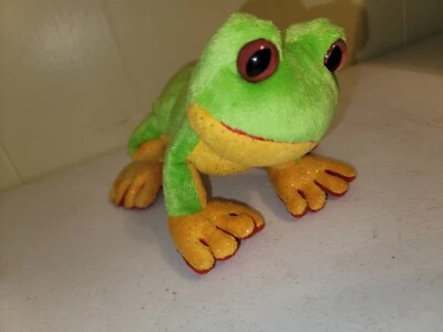 WEBKINS Tree Frog; GANZ; Only Plush / No Code; Retired Style/ Green,Yellow,Red - Image 1 of 4