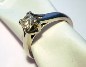 Echter quadratischer Herzen in Flammen Diamant Platin Solitär RING 0,542ct H SI1 SCHNÄPPCHEN - Bild 1 von 21