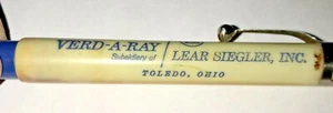 VTG LEAR SIEGLER LSI Verd-A-Ray Advertising Grease Pencil Pen Toledo, OH LISTO - Picture 1 of 9