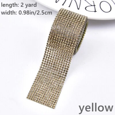 Correa autoadhesiva de 2 yardas diamantes de imitación recorte brillante material hágalo usted mismo disfraz Foto 1 de 4