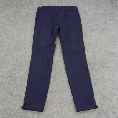 Theory 裤子女式 4 蓝色 Belisa 平前侧拉链中腰职业业务 — 第 1/4 张图片