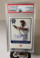 Joe Morgan 2001 Fleer Greats of the Game Auto Autograph PSA AUTH Cincinnati Reds