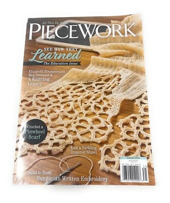 Piecework magazine All This By Hand Spring 2022 Pinwheel Scarf - Image 1 of 3