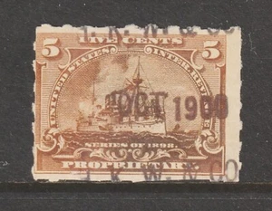 Scott # RB31p, Used, VG, 5¢ Battleship, H. K. Wampole & Co., Philadelphia, PA - Picture 1 of 2