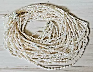 Schöne 14k Gelbgold Verschluss 10 Stränge weiße Reisperlenkette 32" lang - Bild 1 von 8