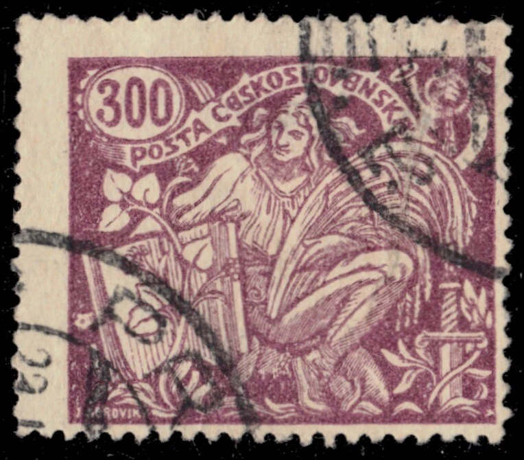 CHECOSLOVAQUIA 94c - Agricultura y Ciencia "1923 Violeta Tipo III" (pb92416) Foto 1 de 1