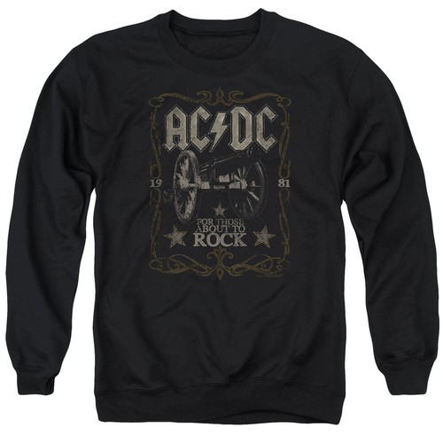 VETEMENTS Felpa girocollo AC DC Rock Label per adulti nera