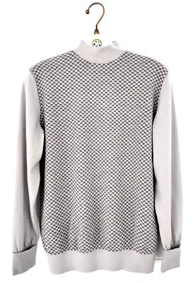 De Colección Años 90 Y2k Murano Callezione Estampado Frontal Jacquard Italiano Merino Sweeter L Gris Foto 1 de 4