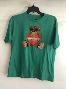 Unisex Teddy Bear  Youth's T-Shirt Rainbow  Gay Pride Shirt Size Large - Picture 1 of 3