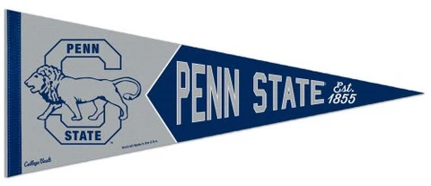 PENN STATE NITTANY LIONS Retro-1950s-Style NCAA Premium Felt Collectors PENNANT Cover