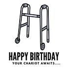 766. Wittery Birthday Cheeky Card Your Chariot Awaits Walker Old Funny